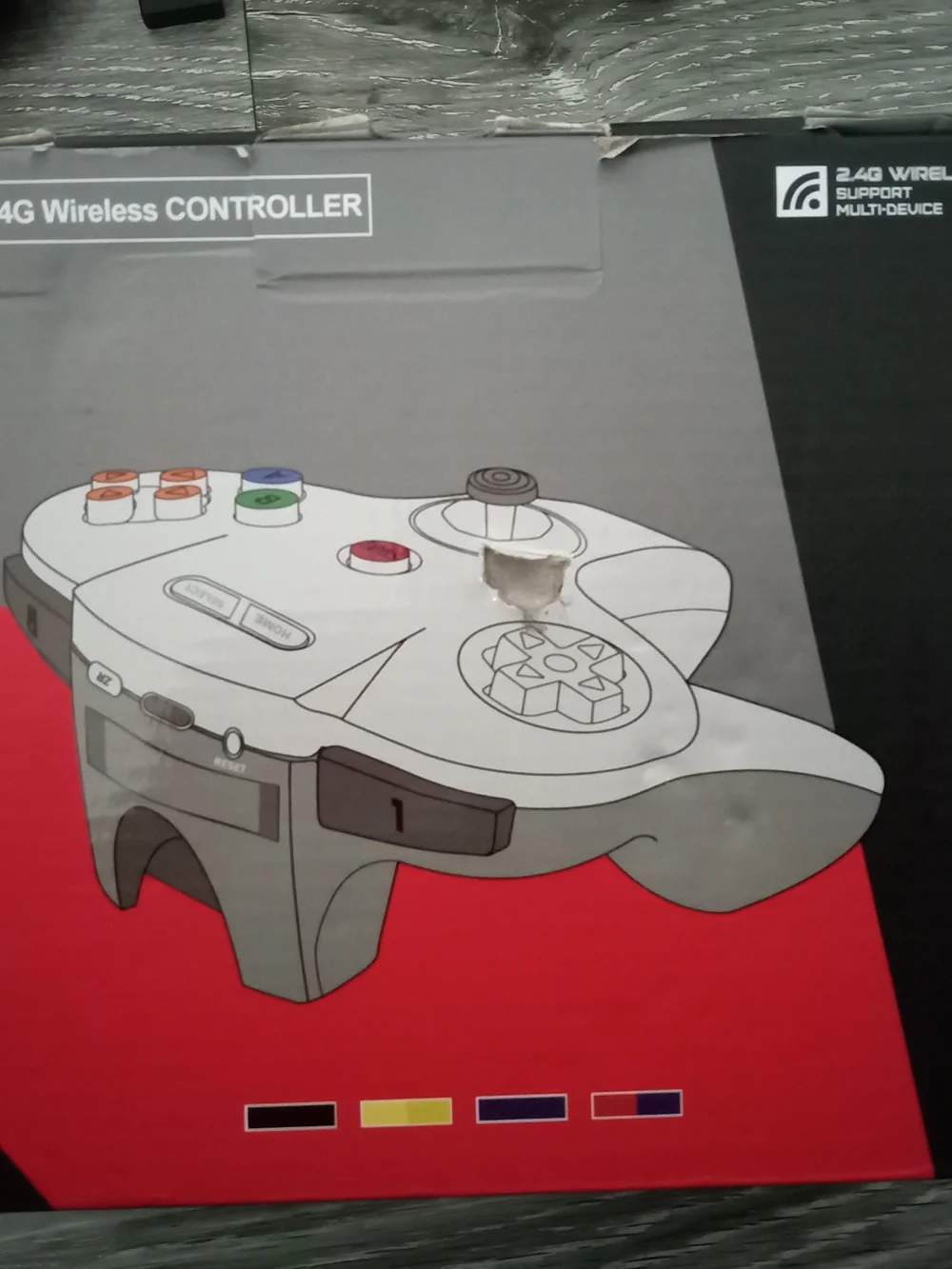 Wireless N64-Style Controller Pair (Black & Gray)